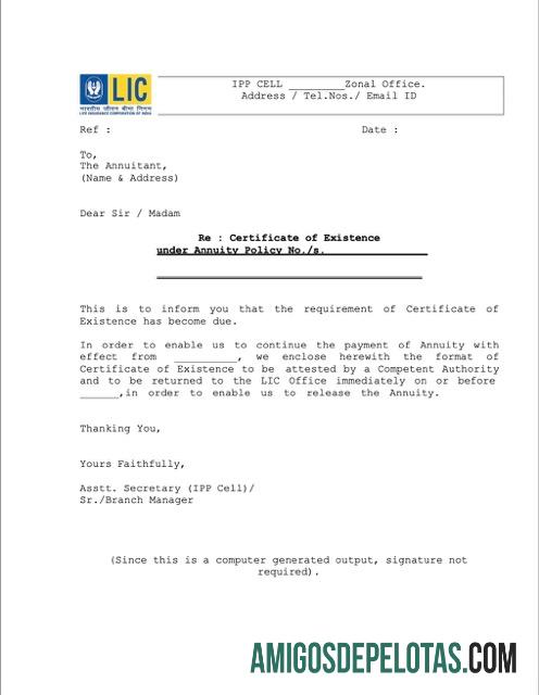 Certificado de existência da Índia para download, modelo Word e PDF